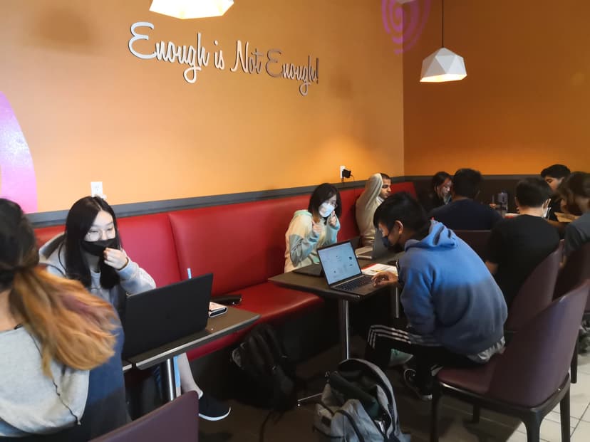 Group of friends studying together!