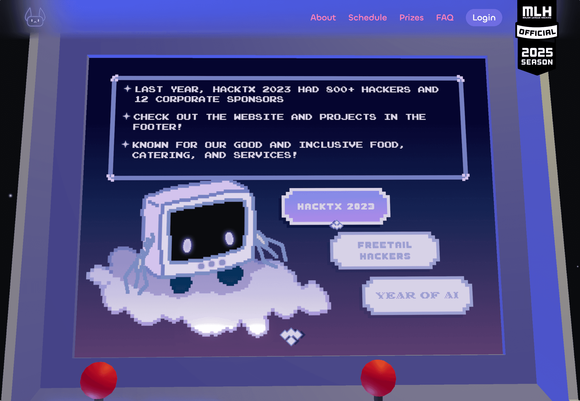 The arcade screen!