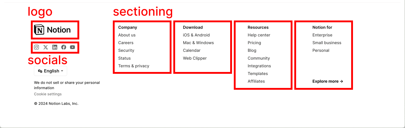 Notion - Footer