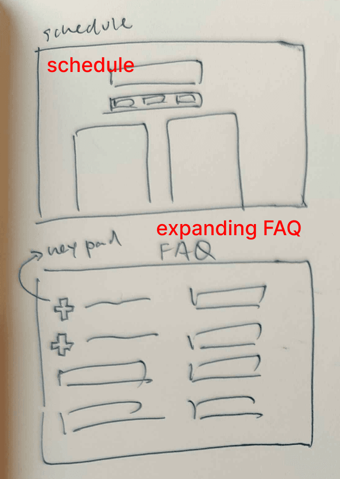 Allie's wireframe sketches