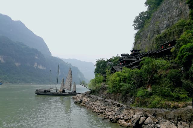 Photo of a sailboat in China