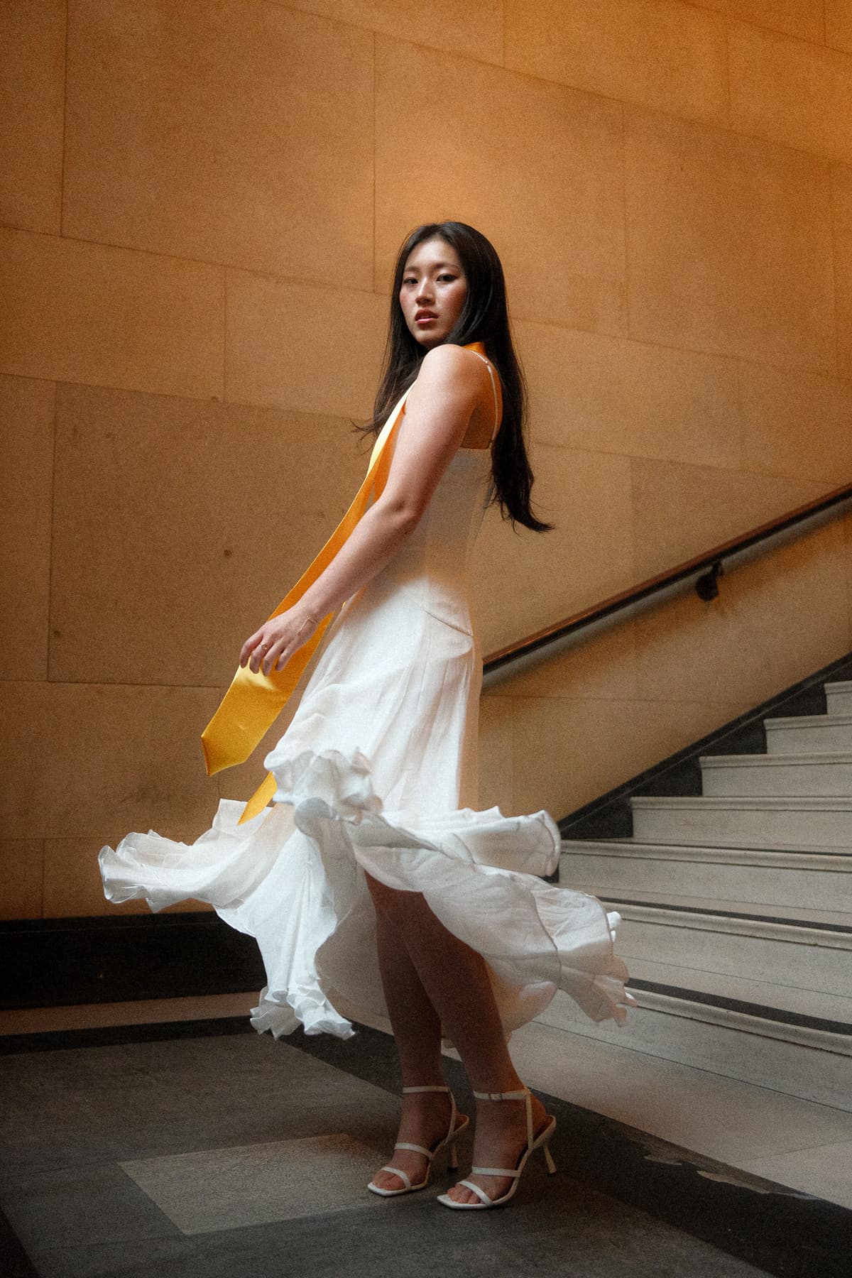 Photo of a girl on stairs